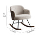 Perry Accent Rocking Chair Modern Walnut Brown Bentwood Beige Boucle