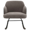 Perry Accent Rocking Chair Modern Walnut Brown Bentwood Gray Boucle