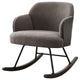 Perry Accent Rocking Chair Modern Walnut Brown Bentwood Gray Boucle