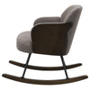 Perry Accent Rocking Chair Modern Walnut Brown Bentwood Gray Boucle