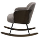 Perry Accent Rocking Chair Modern Walnut Brown Bentwood Gray Boucle
