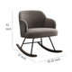 Perry Accent Rocking Chair Modern Walnut Brown Bentwood Gray Boucle
