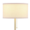 Mikka Table Lamp Pull-Chain Gold Flared Pedestal Base Beige Fabric BM329184