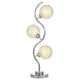 Berly Table Lamp with Crystal Balls and Touch Button Silver Metal BM329186