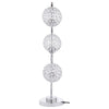 Berly Table Lamp with Crystal Balls and Touch Button Silver Metal BM329186