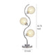 Berly Table Lamp with Crystal Balls and Touch Button Silver Metal BM329186