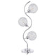 Berly Table Lamp with Crystal Balls and Touch Button, Silver Metal