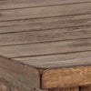 Ayne Side End Table 1 Shelf Distressed Brown Wood Square 20 Inch