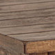 Ayne Side End Table 1 Shelf Distressed Brown Wood Square 20 Inch
