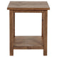 Ayne Side End Table 1 Shelf Distressed Brown Wood Square 20 Inch