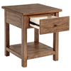 Ayne Side End Table 1 Shelf 1 Drawer Brown Wood Square 20 Inch