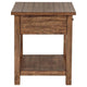 Ayne Side End Table 1 Shelf 1 Drawer Brown Wood Square 20 Inch