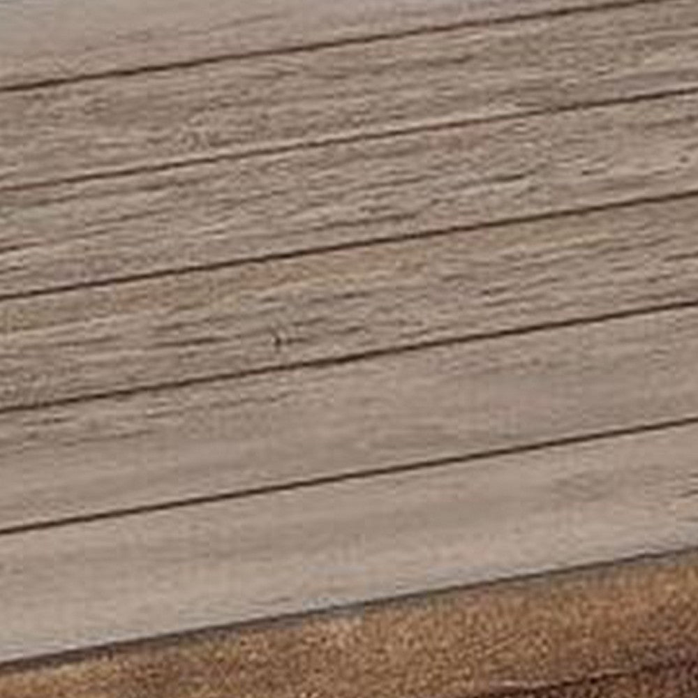 Ayne Coffee Table 1 Shelf Distressed Brown Wood Frame 47 Inch