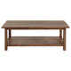 Ayne Coffee Table 1 Shelf Distressed Brown Wood Frame 47 Inch