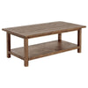 Ayne Coffee Table, 1 Shelf, Distressed Brown Wood Frame, 47 Inch