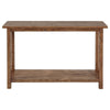 Ayne Console Table 1 Shelf Distressed Brown Wood Frame 47 Inch