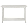 Ayne Console Table 1 Bottom Shelf Distressed White Wood 47 Inch