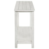Ayne Console Table 1 Bottom Shelf Distressed White Wood 47 Inch