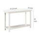 Ayne Console Table 1 Bottom Shelf Distressed White Wood 47 Inch