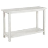 Ayne Console Table 1 Bottom Shelf Distressed White Wood 47 Inch