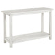 Ayne Console Table 1 Bottom Shelf Distressed White Wood 47 Inch