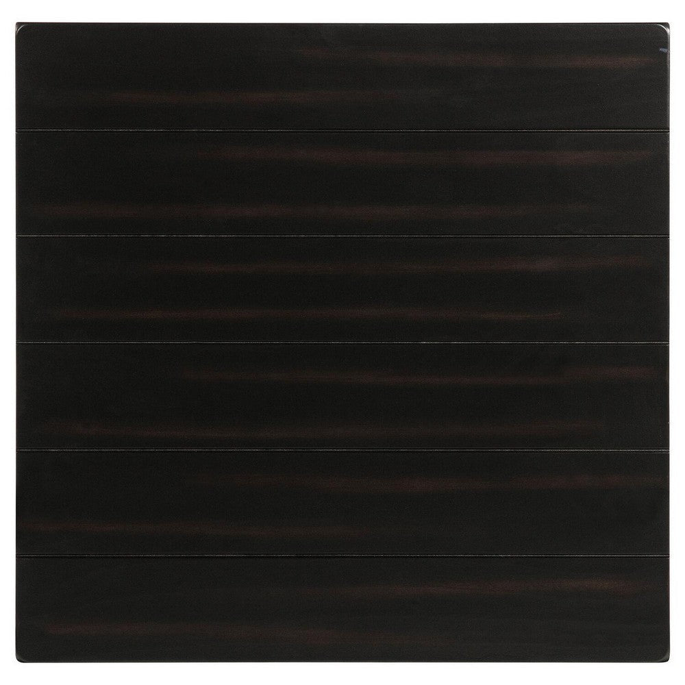 Ayne Side End Table 1 Bottom Shelf Black Wood Frame Square 20 Inch