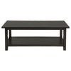 Ayne Coffee Table 1 Bottom Shelf Classic Black Wood Frame 47 Inch