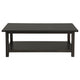 Ayne Coffee Table, 1 Bottom Shelf, Classic Black Wood Frame, 47 Inch