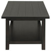 Ayne Coffee Table, 1 Bottom Shelf, Classic Black Wood Frame, 47 Inch