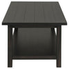Ayne Coffee Table 1 Bottom Shelf Classic Black Wood Frame 47 Inch