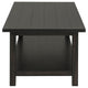 Ayne Coffee Table 1 Bottom Shelf Classic Black Wood Frame 47 Inch