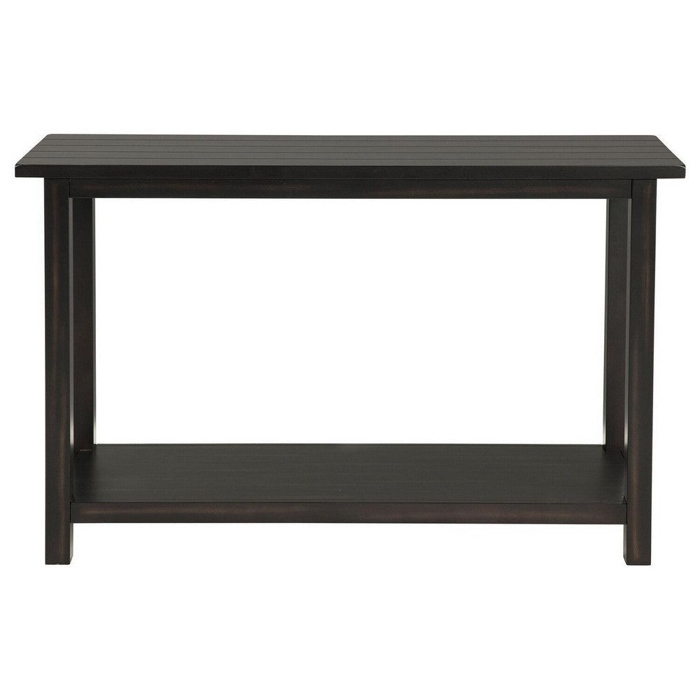 Ayne Console Table 1 Bottom Shelf Classic Black Wood Frame 47 Inch