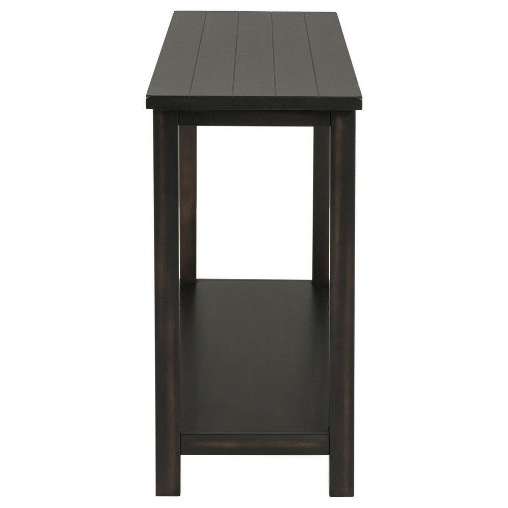 Ayne Console Table 1 Bottom Shelf Classic Black Wood Frame 47 Inch