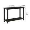 Ayne Console Table 1 Bottom Shelf Classic Black Wood Frame 47 Inch