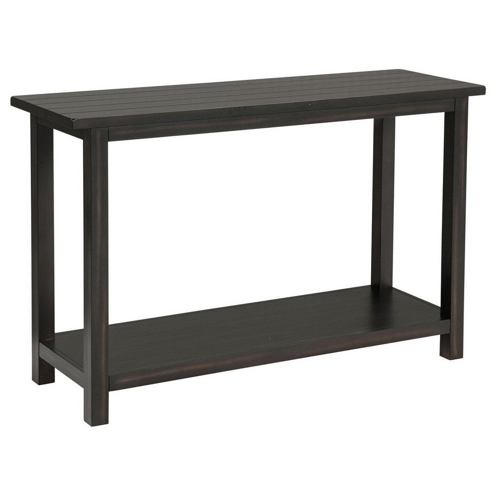 Ayne Console Table 1 Bottom Shelf Classic Black Wood Frame 47 Inch