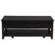 Coni Coffee Table 2 Drawers 1 Shelf Black Wood Frame 48 Inch BM329201