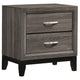 Mela 4pc Full Size Bedroom Set, Dresser, Nightstand, Mirror, Oak Gray