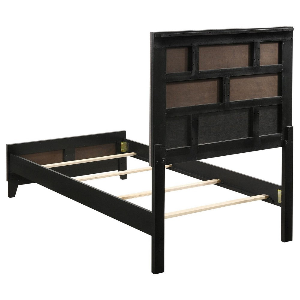 Mela 4pc Twin Bedroom Set with Dresser, Nightstand, Mirror, Oak Gray