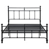 Nevy Queen Size Bed Classic Intricate Detailed Black Metal Frame