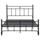 Nevy Queen Size Bed Classic Intricate Detailed Black Metal Frame