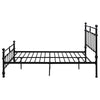 Nevy Queen Size Bed Classic Intricate Detailed Black Metal Frame
