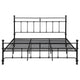 Nevy King Size Bed Classic Intricate Detailed Black Metal Open Frame