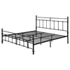 Nevy King Size Bed Classic Intricate Detailed Black Metal Open Frame