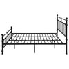 Nevy King Size Bed Classic Intricate Detailed Black Metal Open Frame