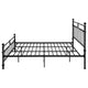Nevy King Size Bed Classic Intricate Detailed Black Metal Open Frame