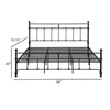 Nevy King Size Bed Classic Intricate Detailed Black Metal Open Frame