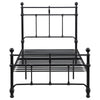 Nevy Twin Size Bed Classic Intricate Detailed Black Metal Open Frame