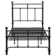 Nevy Twin Size Bed Classic Intricate Detailed Black Metal Open Frame