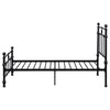 Nevy Twin Size Bed Classic Intricate Detailed Black Metal Open Frame