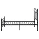 Nevy Twin Size Bed Classic Intricate Detailed Black Metal Open Frame